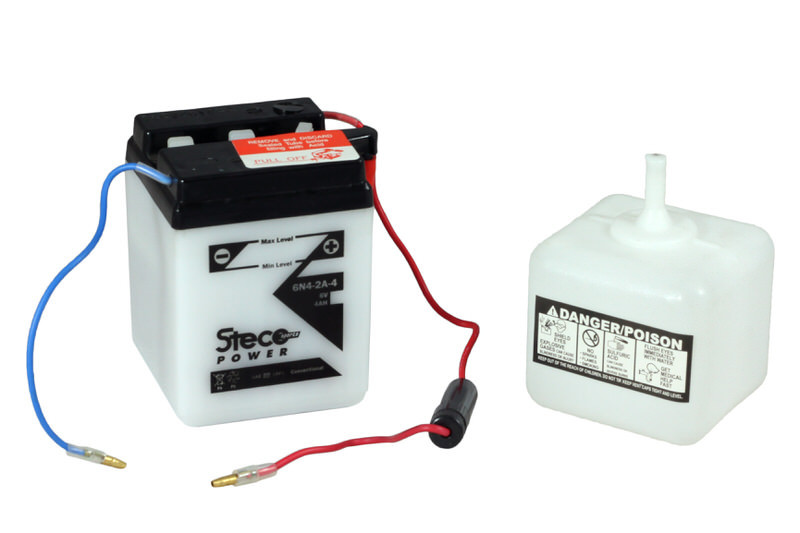 Batterie 6v (10h) 4ah a 70x70x95 stecopower - 6n4-2a-4