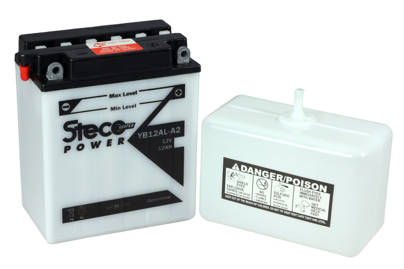 Batterie 12v (10h) 12ah 165a 134x80x160 stecopower - yb12al-a2