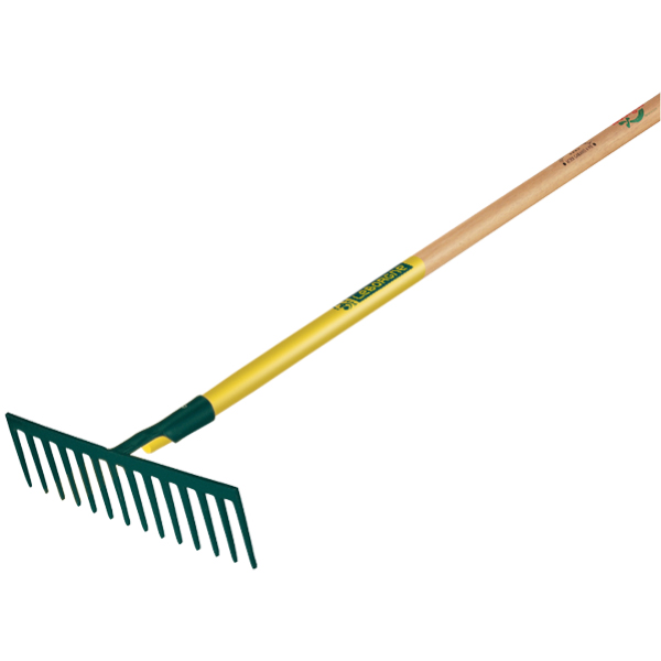 Râteau forgé dents droites 16 dents manche bois LEBORGNE - 376162