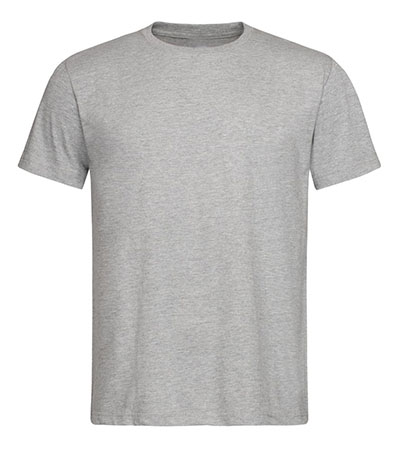 TEE-SHIRT A MANCHES COURTES BIO GRIS CHINE ARTISAN BTP CEPOVETT - 15-T941-168