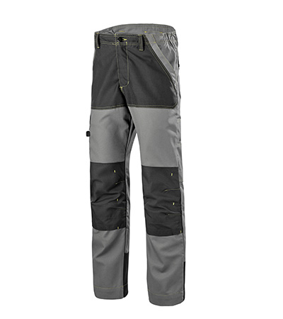 PANTALON RENFORCE CRAFT WORKER GRIS CONVOY / NOIR ARTISAN BTP CEPOVETT - 20-9050-9883-325
