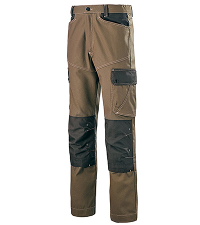 PANTALON CRAFT WORKER MARRON / NOIR ARTISAN BTP CEPOVETT - 20-9062-9883-872