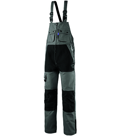 COTTE A BRETELLES CRAFT WORKER GRIS CHARCOAL / NOIR ARTISAN BTP CEPOVETT - 20-9351-9883-657
