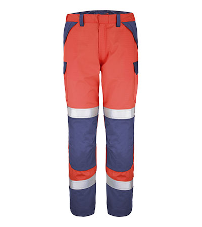 PANTALON ATEX HV 300 XP ESCORIAL ROUGE FLUO / MARINE MULTIRISQUES CEPOVETT - 22-9B72-8505-2002