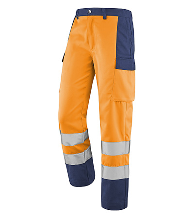 PANTALON FLUO BASE XP ORANGE FLUO / MARINE HAUTE VISIBILITE CEPOVETT - 22-9B81-3047-404