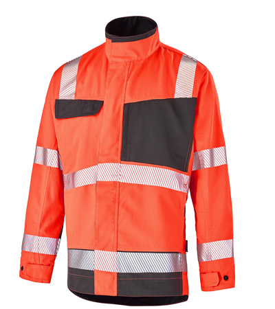 BLOUSON FLUO ADVANCED ROUGE FLUO / GRIS CHARCOAL CEPOVETT - 22-9D30-8795-ET76-2235