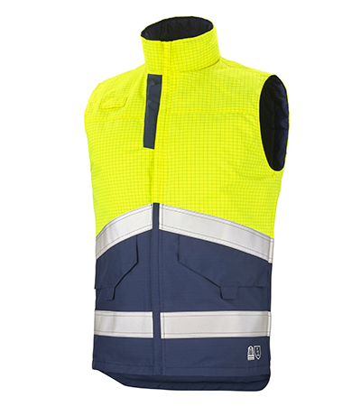GILET HV INTERIEUR ACCESS JAUNE FLUO/BLEU NAVY MULTIRISQUES CEPOVETT - 22-9M91-9919-727