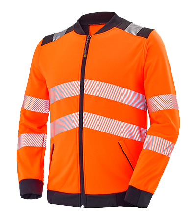SWEAT ZIPPE VALLOUISE ORANGE FLUO / NOIR CEPOVETT - 22-9S03-2073