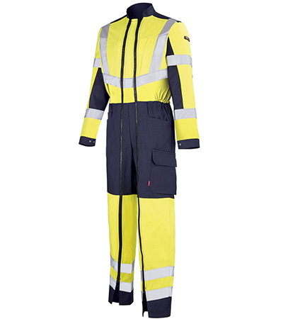 COMBINAISON OPTIC JAUNE HIVI / MARINE HAUTE VISIBILITE LAFONT - LA-5HVHCP-5-236