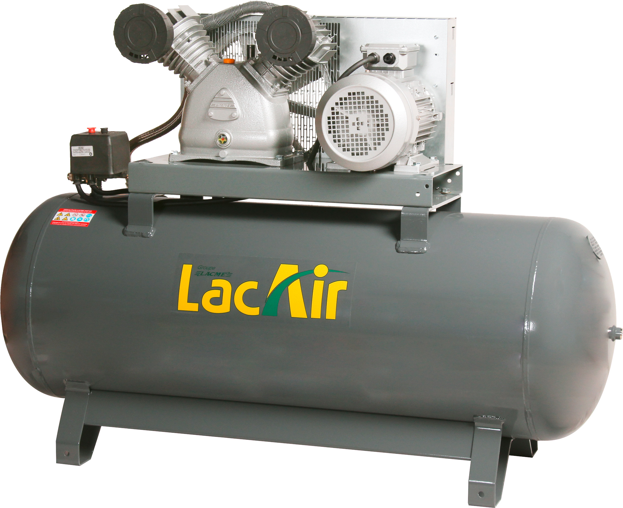 Compresseur fixe atelier 270 l 10 bar gros débit LACME Twinair 40/270t - 464410