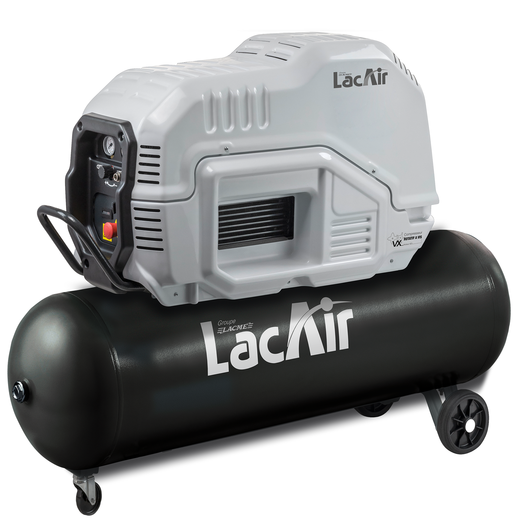 Compresseur à vis fixe vx3 m-dr - 16,8 m³/h - bloc vis encapsulé, lubrifié, entraînement direct LACME - 469910
