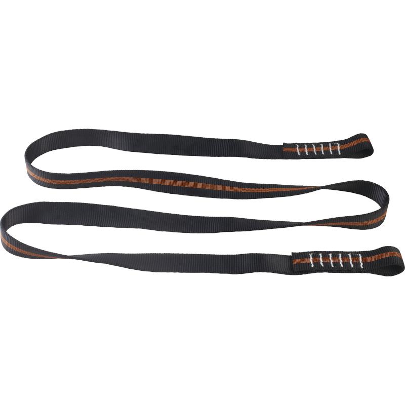 Longe et point d'ancrage en sangle tubulaire 1m 2 boucles cousues. largeur 25 mm. DELTA PLUS - LO030100