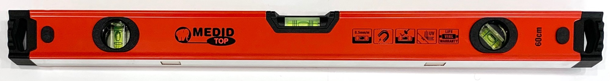 Niveau tubulaire TOP 60 cm Magnétique MEDID - 70560M