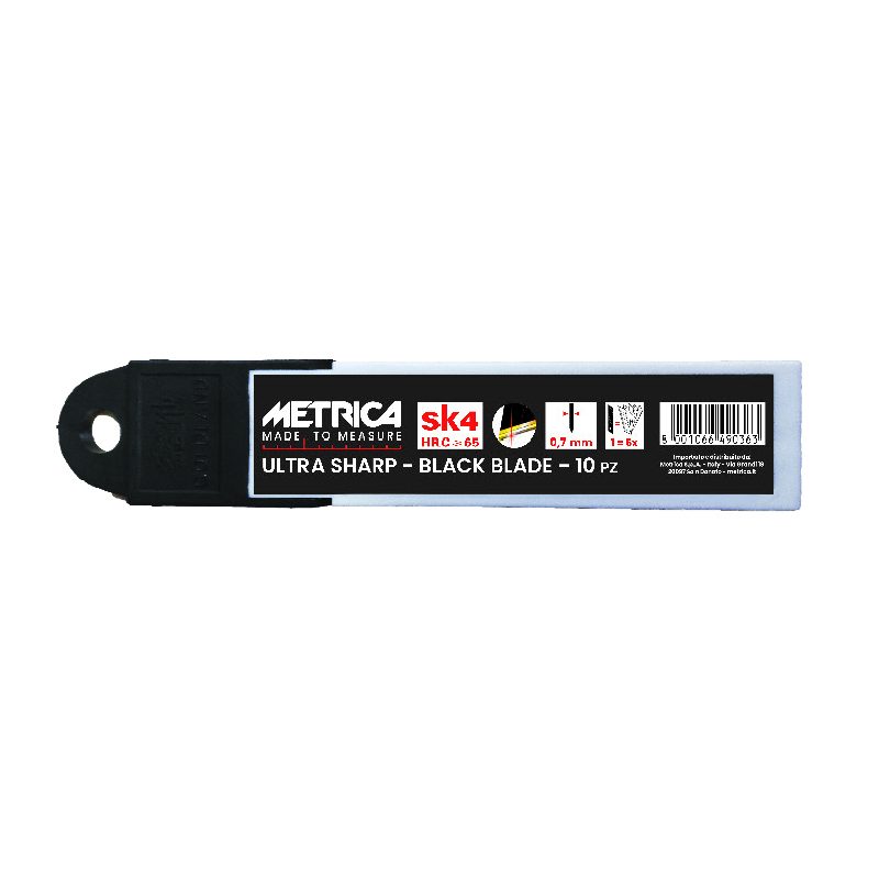 Lames black 8pcs 0 7mm METRICA - 49036