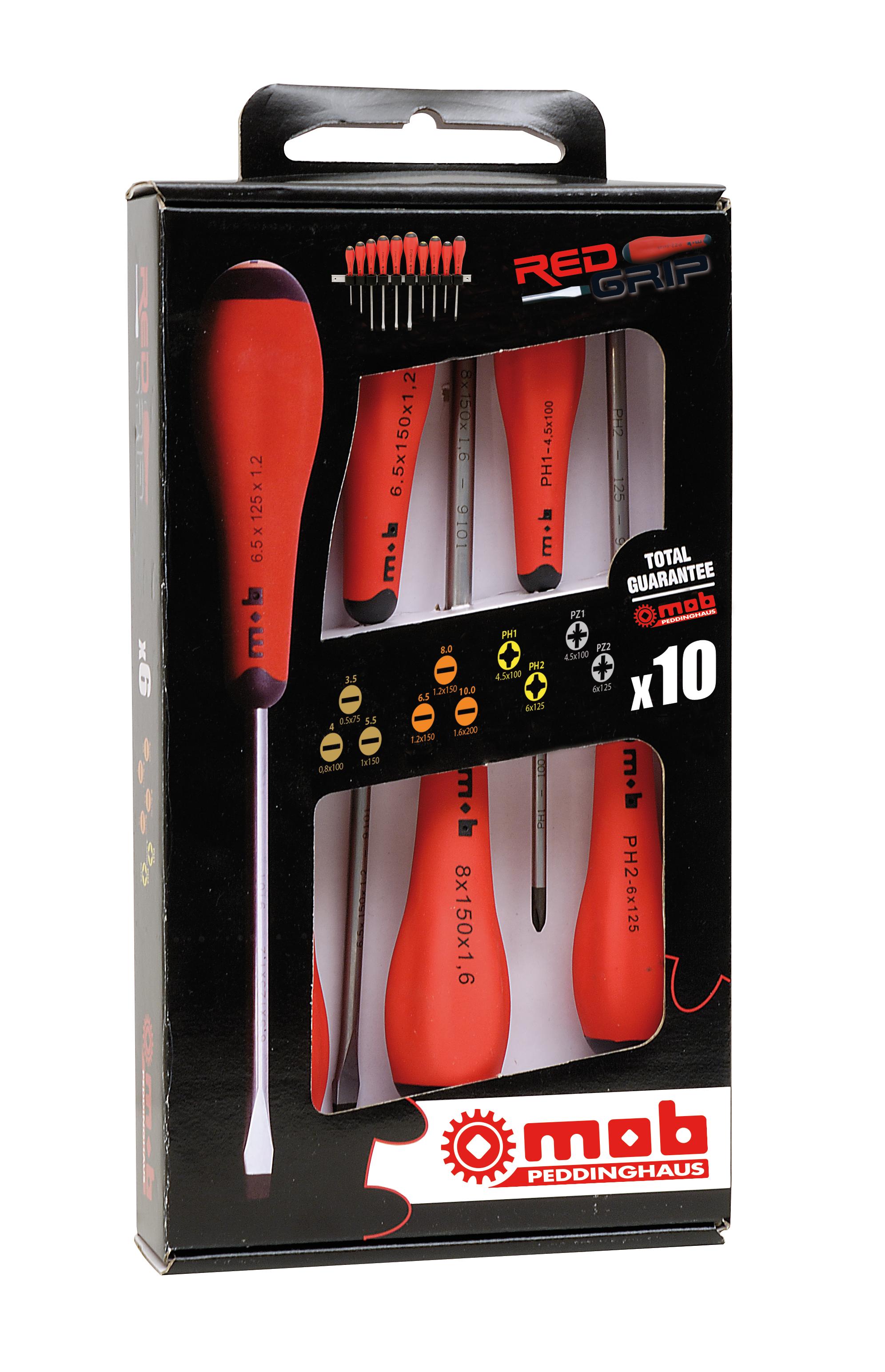 JEU 10 TOURNEVIS 6 FENTE+2 PH+2 PZ / REGLETTE MOB - 9128010001