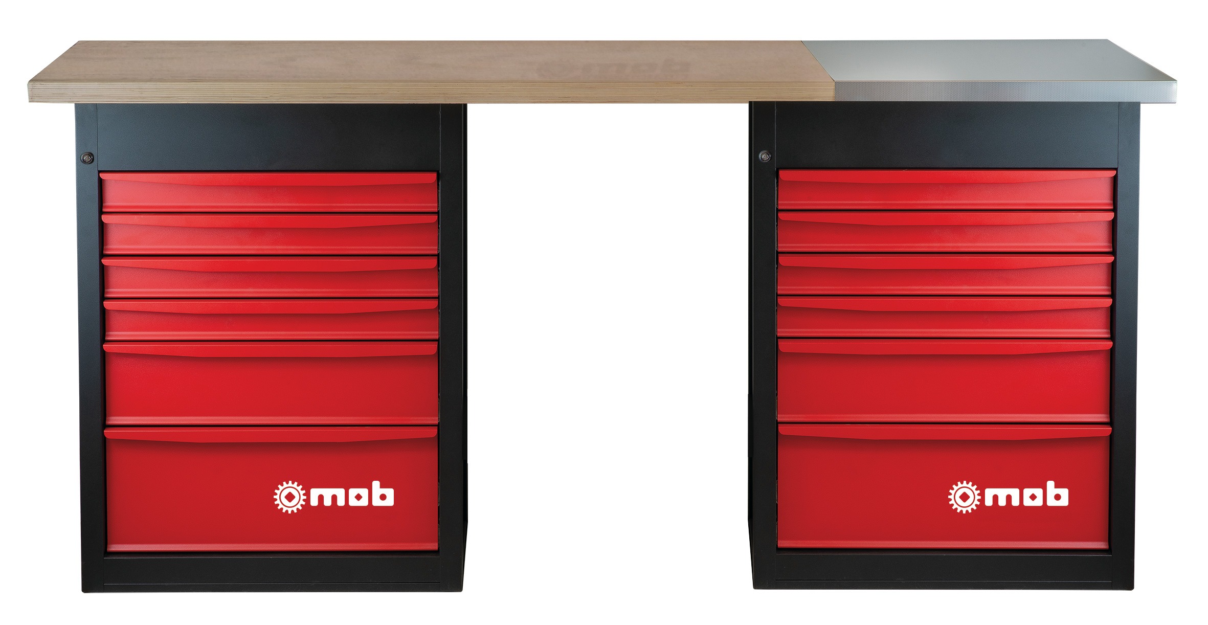 Établi 12 tiroirs avec plaque inox - MOB OUTILLAGE - 9611051201