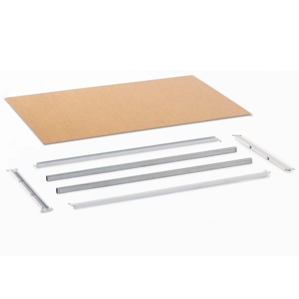 Rayonnage Epsiline - tablette galvanisée avec recouvrement L 1250xP 388mm - MANORGA - ZSNIVSUPTUBG1238A