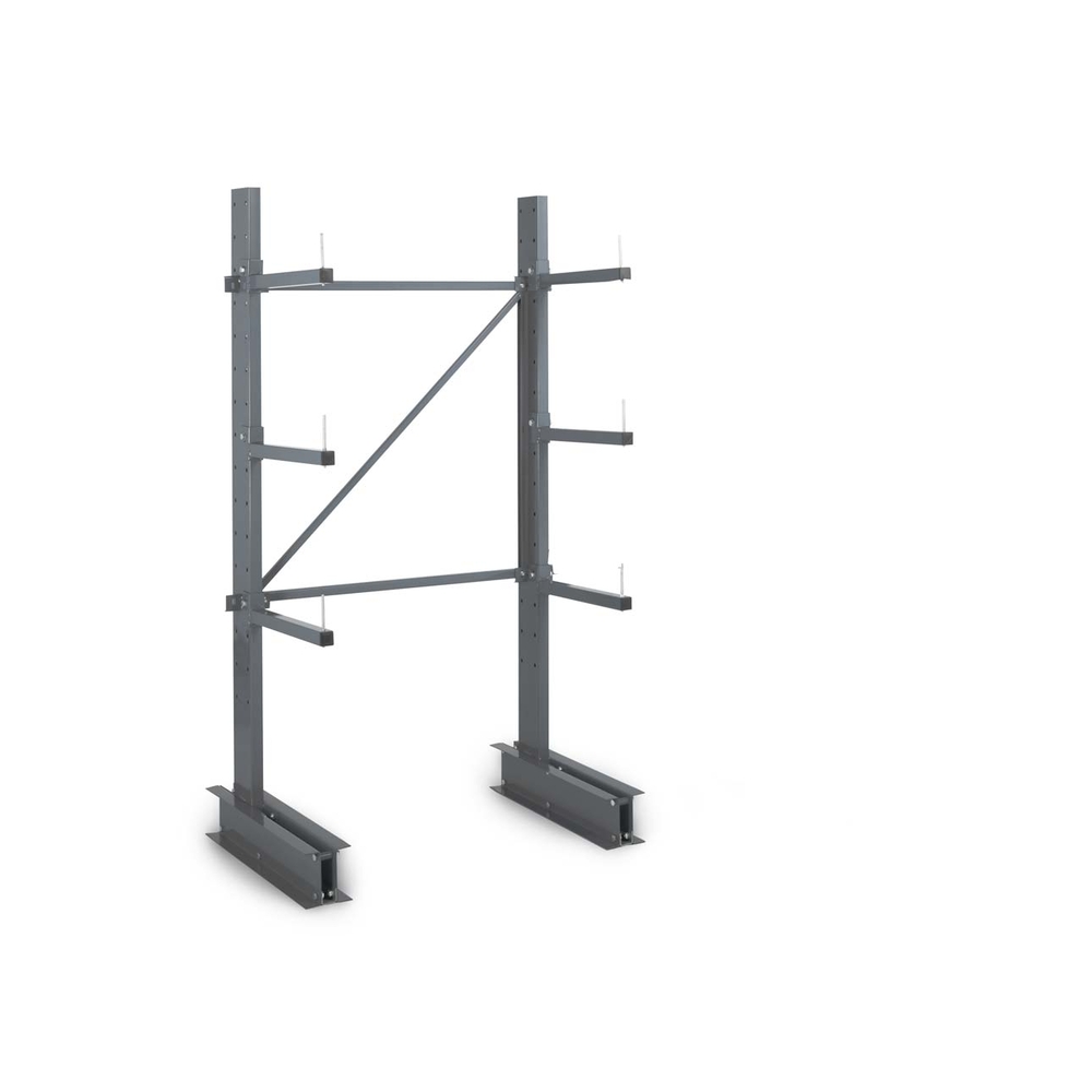Rayonnage Cantilever léger simple face - Kit départ H 2000xL 1000xP 700mm 3 niv - MANORGA - ZFCANTILGSF1070D1