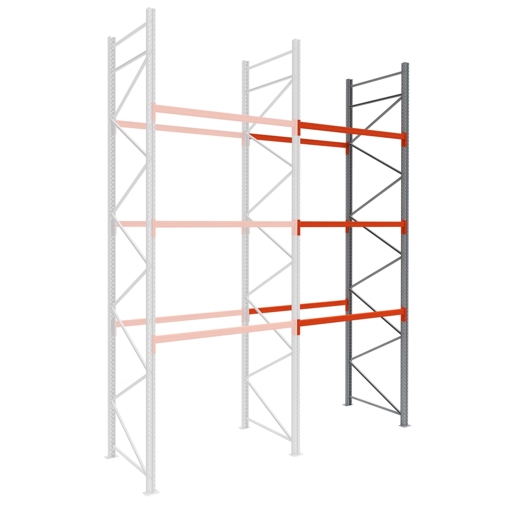 Rack Epsirack XL - Kit suivant 6000x2700x1100mm 3 niv de stockage palette - MANORGA - BXZRACKPAL6027ES2