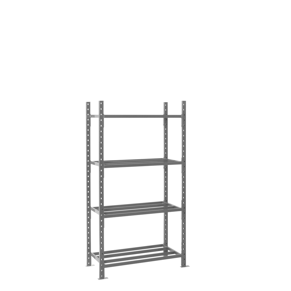 Rayonnage Fliplus - Kit départ tubulaire peint 2000x1260x700mm 4 niv - MANORGA - ZBTUBIND2012704D1