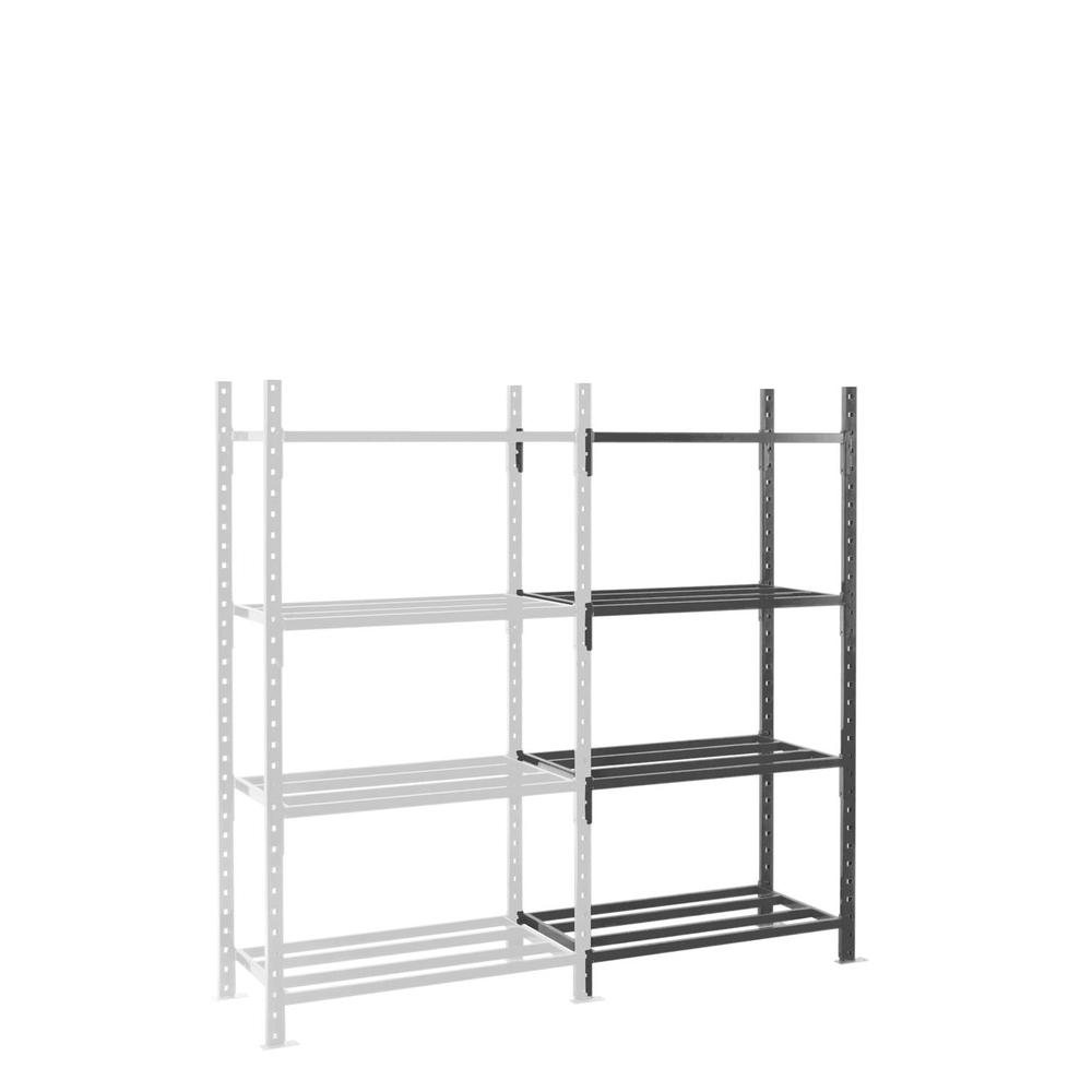 Rayonnage Fliplus - Kit suivant tubulaire peint 2000x1260x700mm 4 niv - MANORGA - ZBTUBIND2012704S1