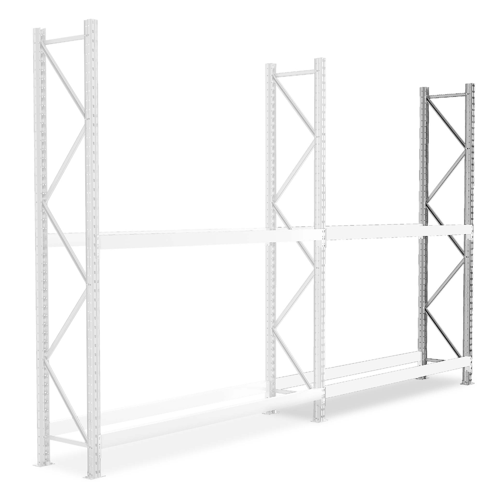 Rayonnage Epsivol - kit suivant 2000x2000x500mm 2 niveaux 500 kg/niveau - MANORGA - ZRPNEUPL2N2020ES1