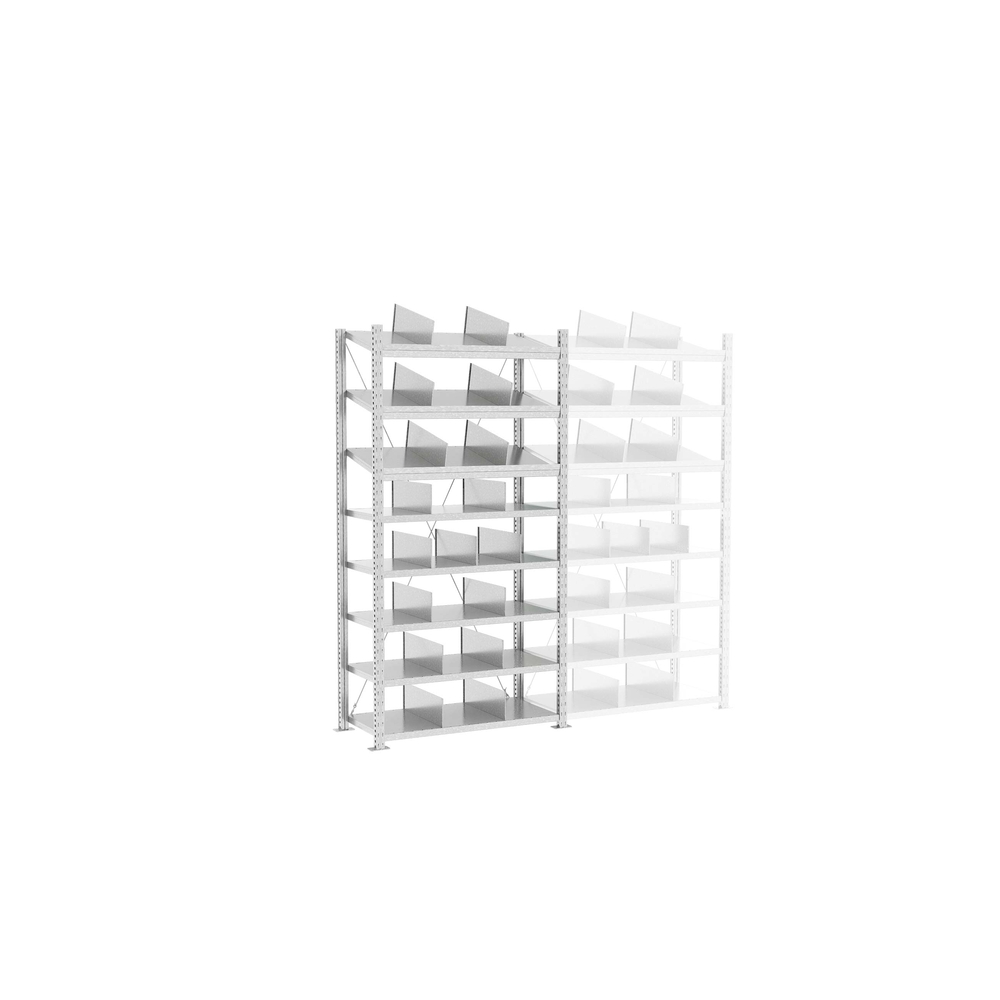 Rayonnage Adaptiv XL pièce détaché - Kit départ galva 2000x1250x500mm 8 niv - MANORGA - ZTPIECES201250ED1