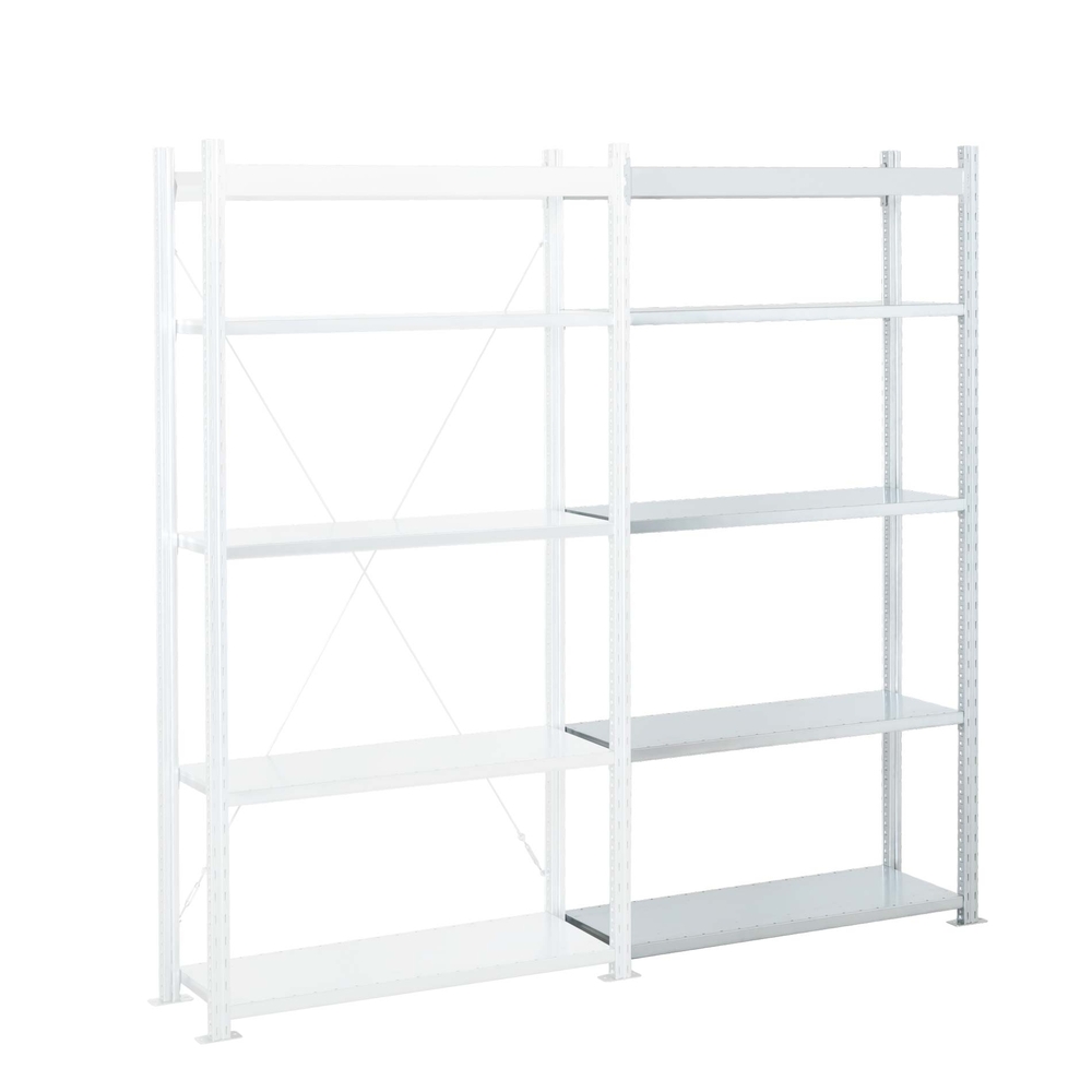 Rayonnage Adaptiv XL hybride - Kit départ galvanisé 2000x1250x400mm 5 niveaux - MANORGA - ATHYBRIDE201240ED
