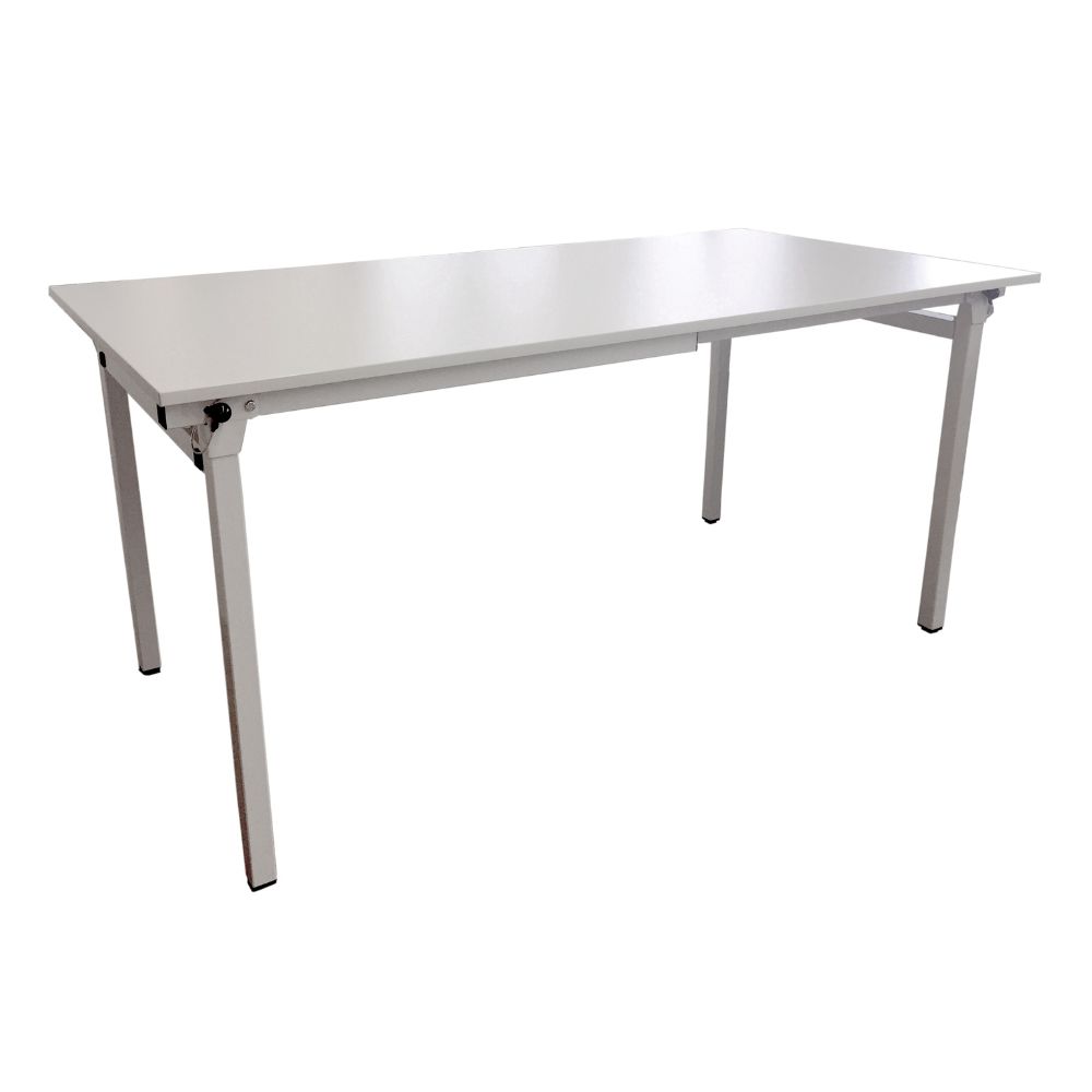 Table pliante 75x160x80cm Pieds carrés gris - Lot de 10 - MOBIKA - BU-TP-005