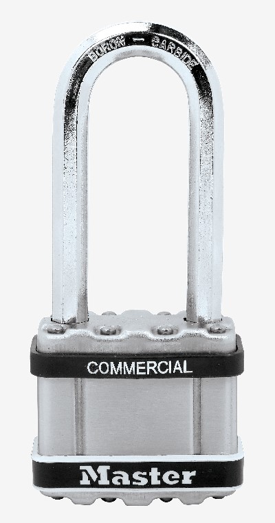 Cadenas Excell Inox 50mm à clé anse extra longue MASTERLOCK - M5LJSTS