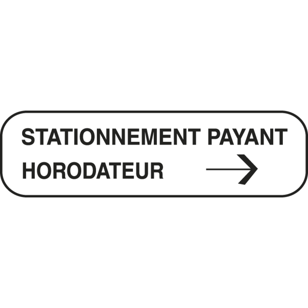 Panonceau complémentaire stationnement arrêt 350x150 M6e ex.1 cl2 - NADIA SIGNALISATION - PNC350150E2M6ee1