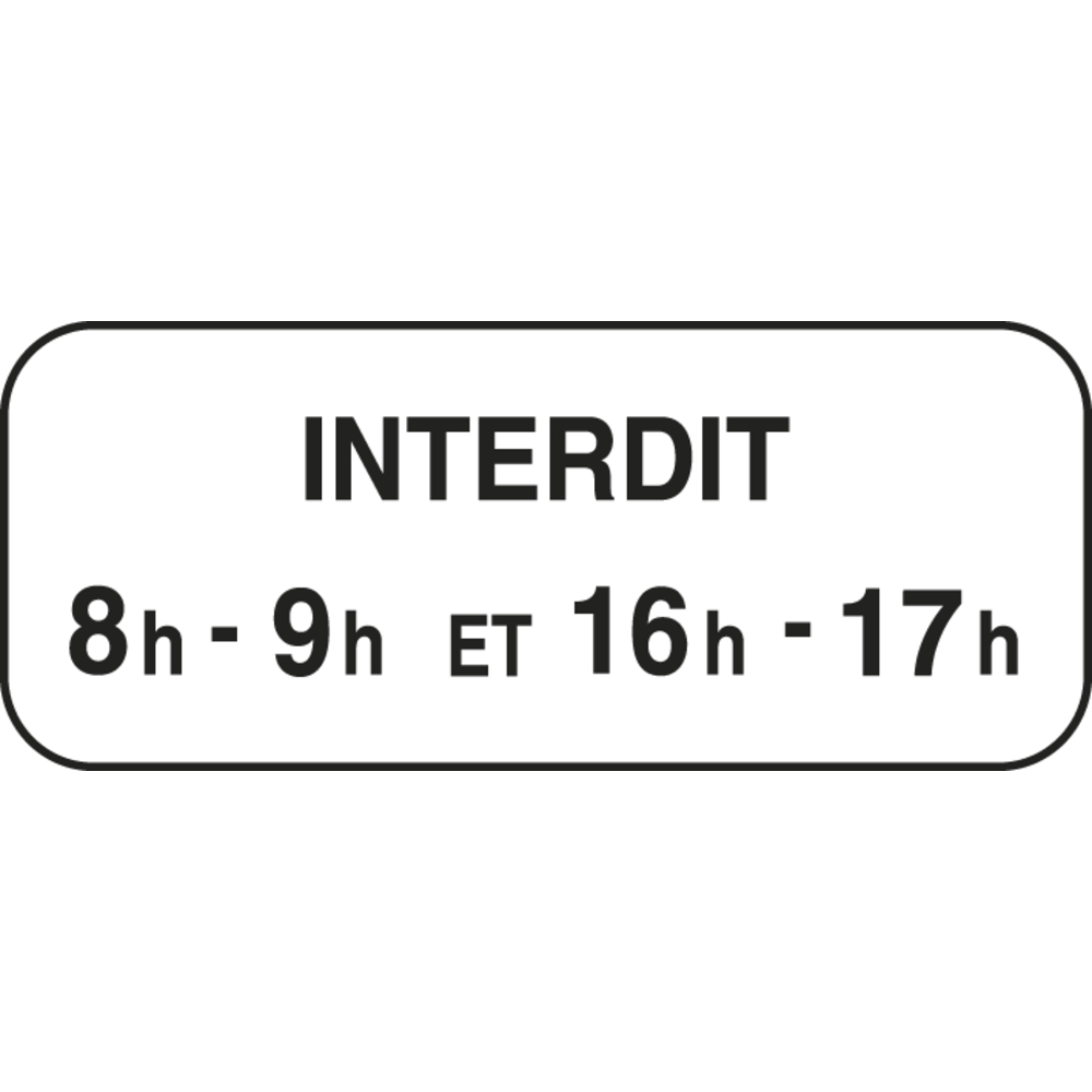 Panonceau complémentaire stationnement arrêt 350x250 Ecolign M6f cl1 - NADIA SIGNALISATION - PNC350250E1M6f