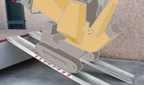PAIRE DE RAMPES METALMEC 75 x 240 x 3000 1250 Kg SANS BORDS - M076MM074SL3030
