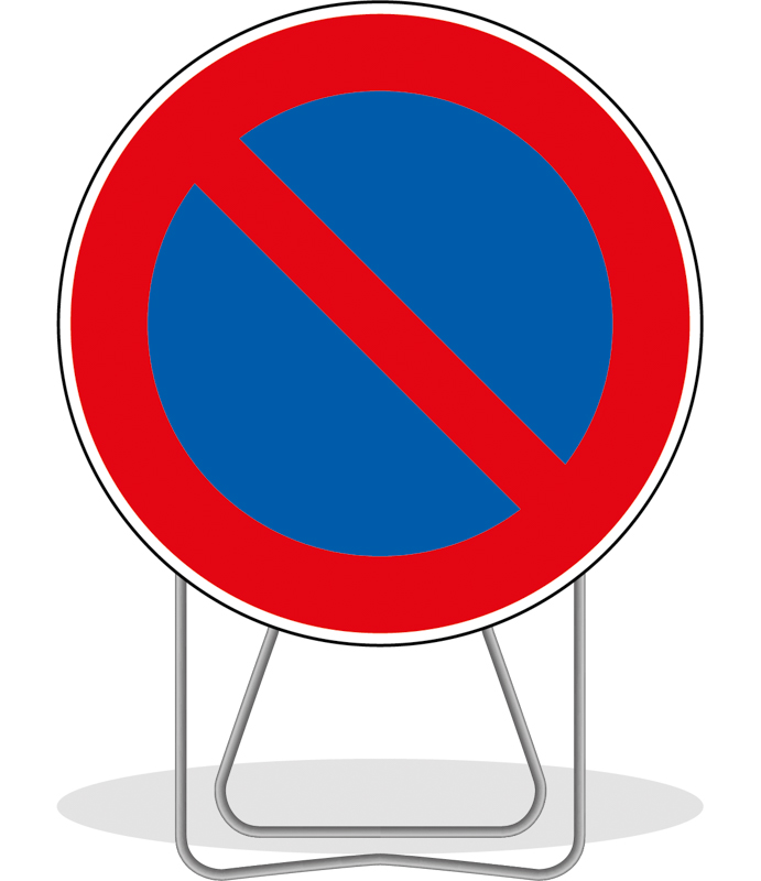 PANNEAU DE SIGNALISATION BK6A1 INTERDICTION DE STATIONNER 850MM CL2 NADIA SIGNALISATION N002PDIS850GALPS2BK6