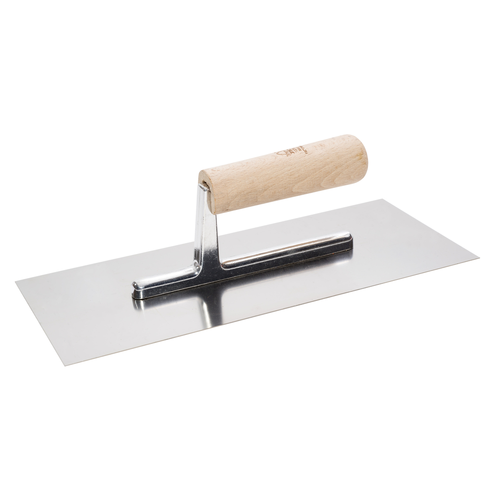 Platoir allemand décor en acier 12x28 cm manche bois - NESPOLI - 136060