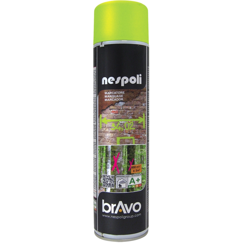 Aérosol de peinture marker vert fluo 500ml - NESPOLI - 182114