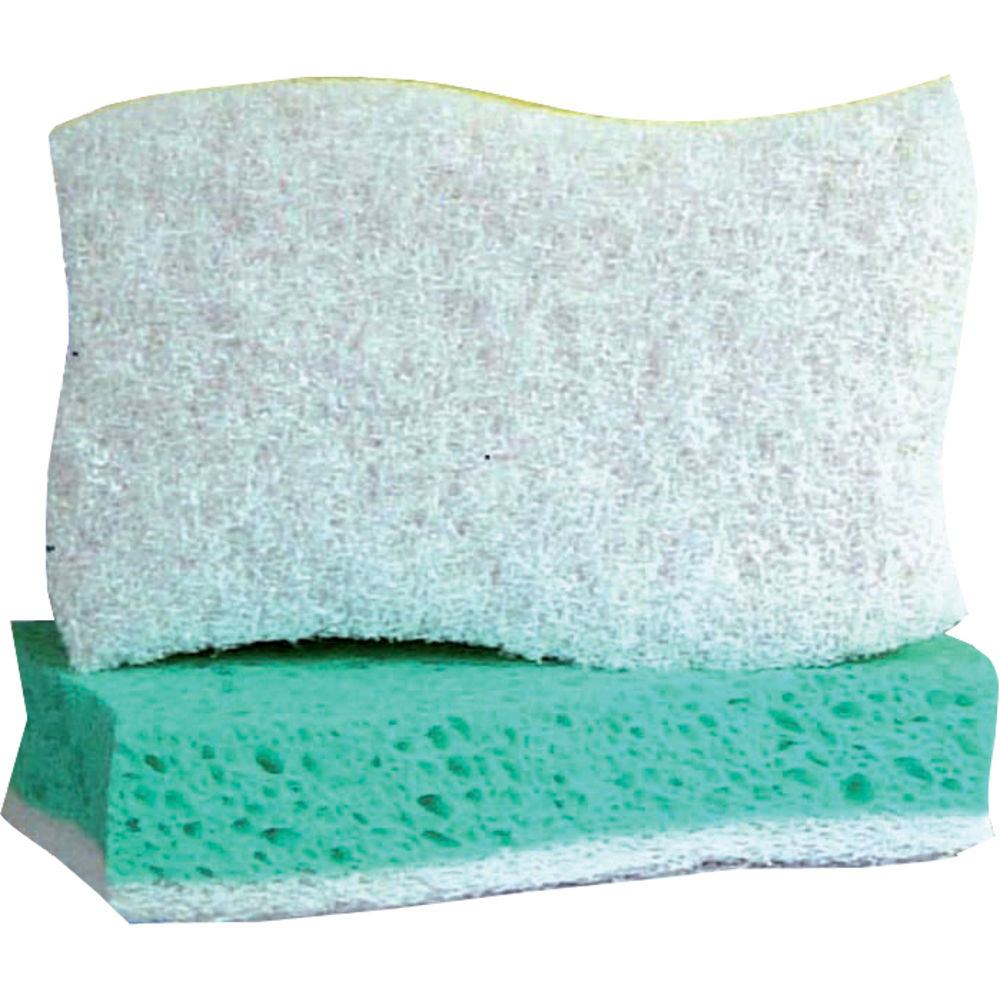 Lot de 2 éponges à récurer Cuisine et Bain 105x70x25 mm - NESPOLI - 195356