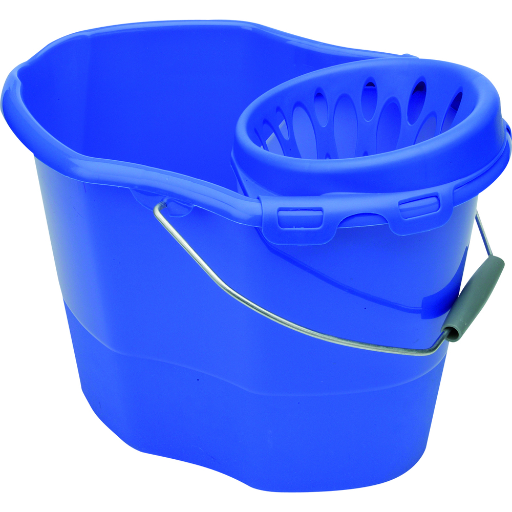 Seau 3 en 1 bac récupérateur d'eau sale et essoreuse 12 litres - NESPOLI - 491060