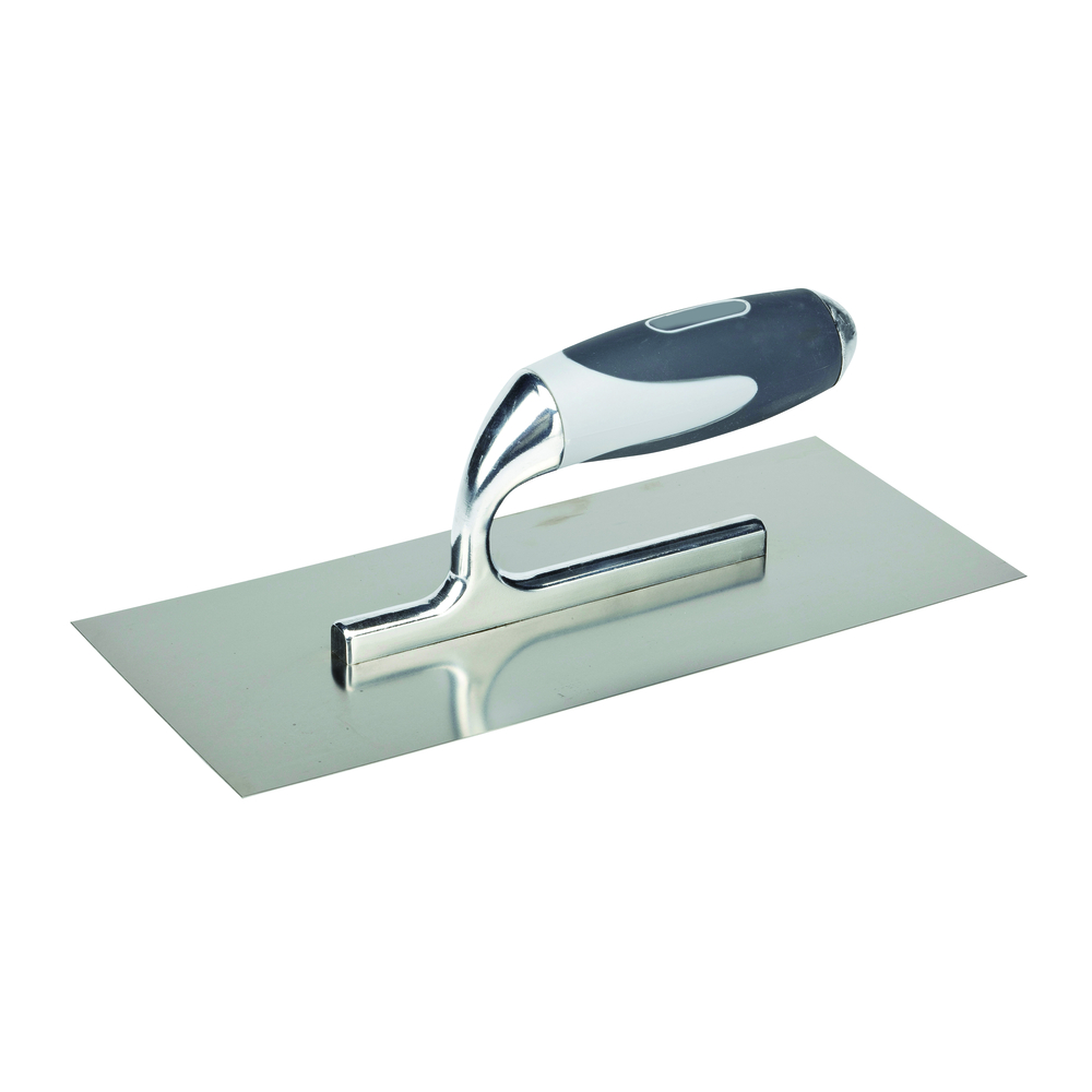 Platoir à lisser inox 12x28 cm manche bi-matière monture courte - TECHNO - T110500