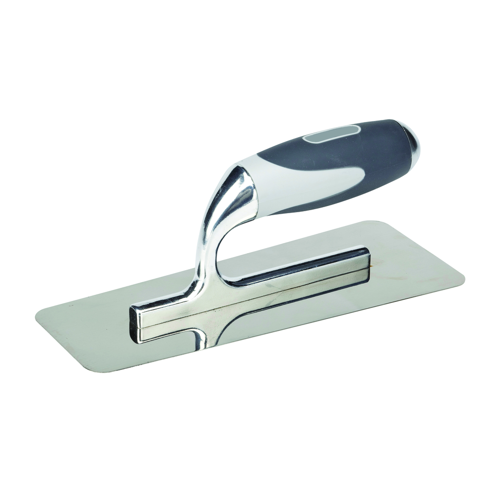 Platoir décor trapèze 12x28 cm inox manche bi-matière - TECHNO - T110603