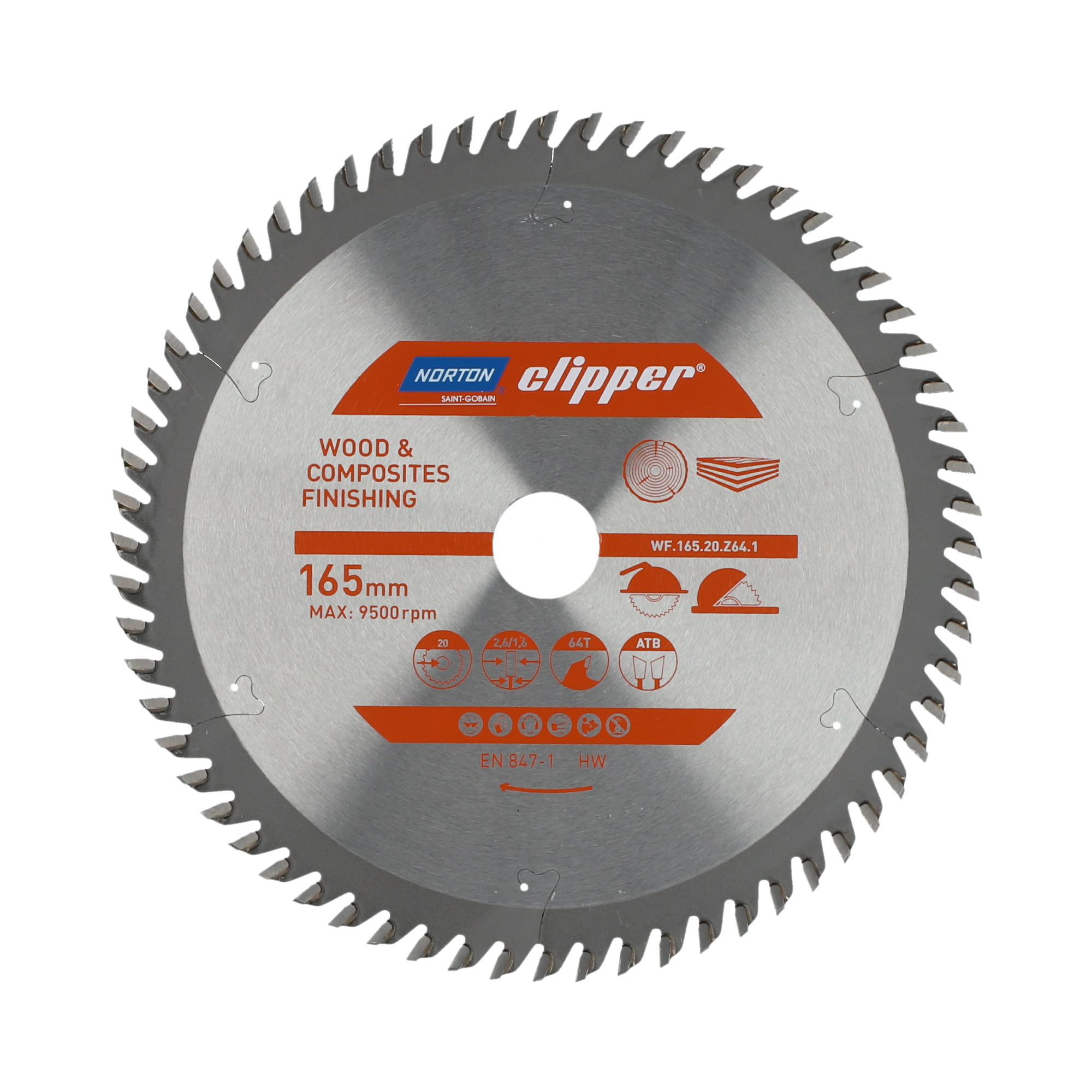 Lame carbure finition 165x2.6/1.6x20 z64 NORTON CLIPPER - 70184608091