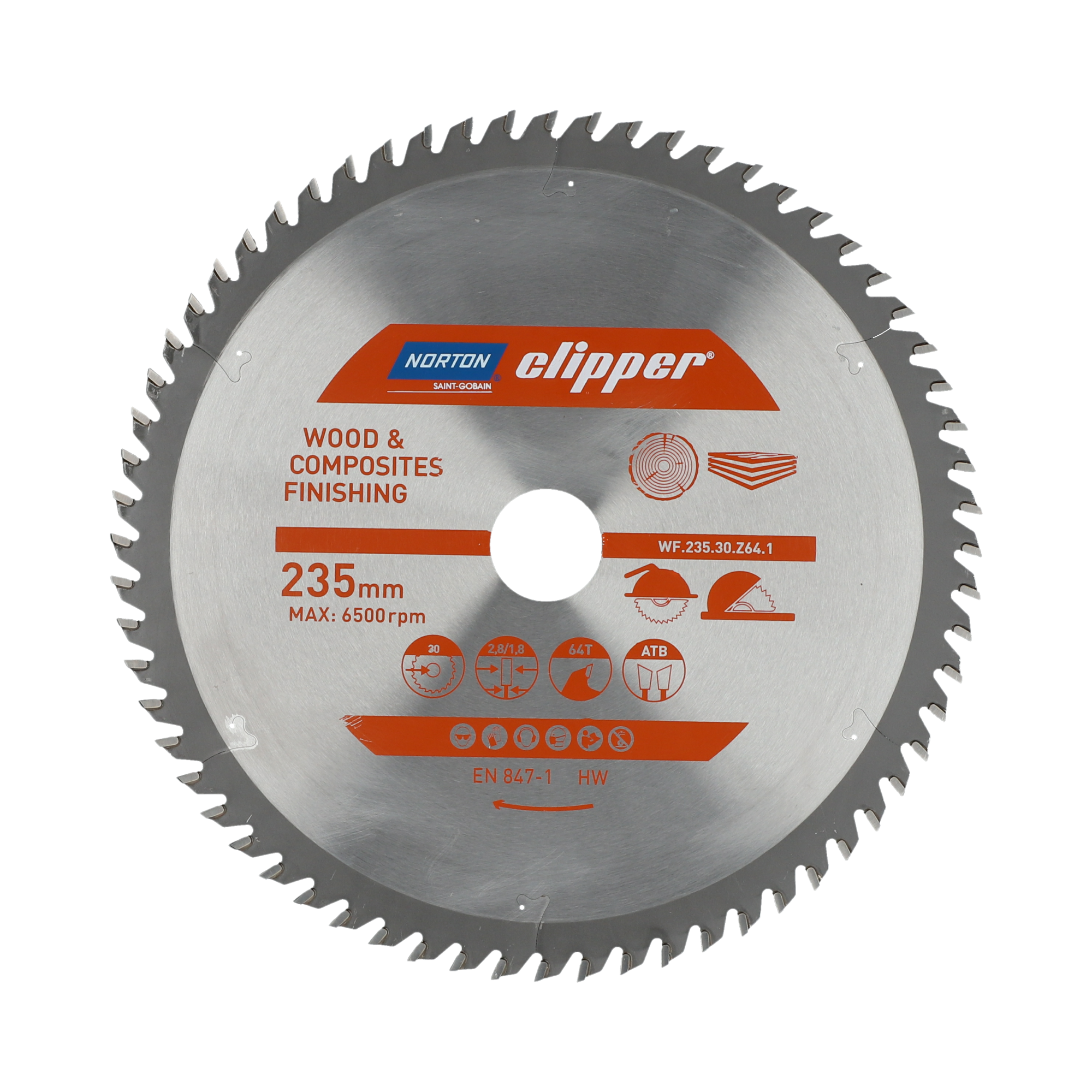 Lame carbure finition 235x2.8/1.8x30 z64 NORTON CLIPPER - 70184608106