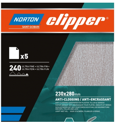 5 FE. TISSU ABRASIF SUPER FLEXIBLE 230X2 - NORTON CLIPPER - 66261118246