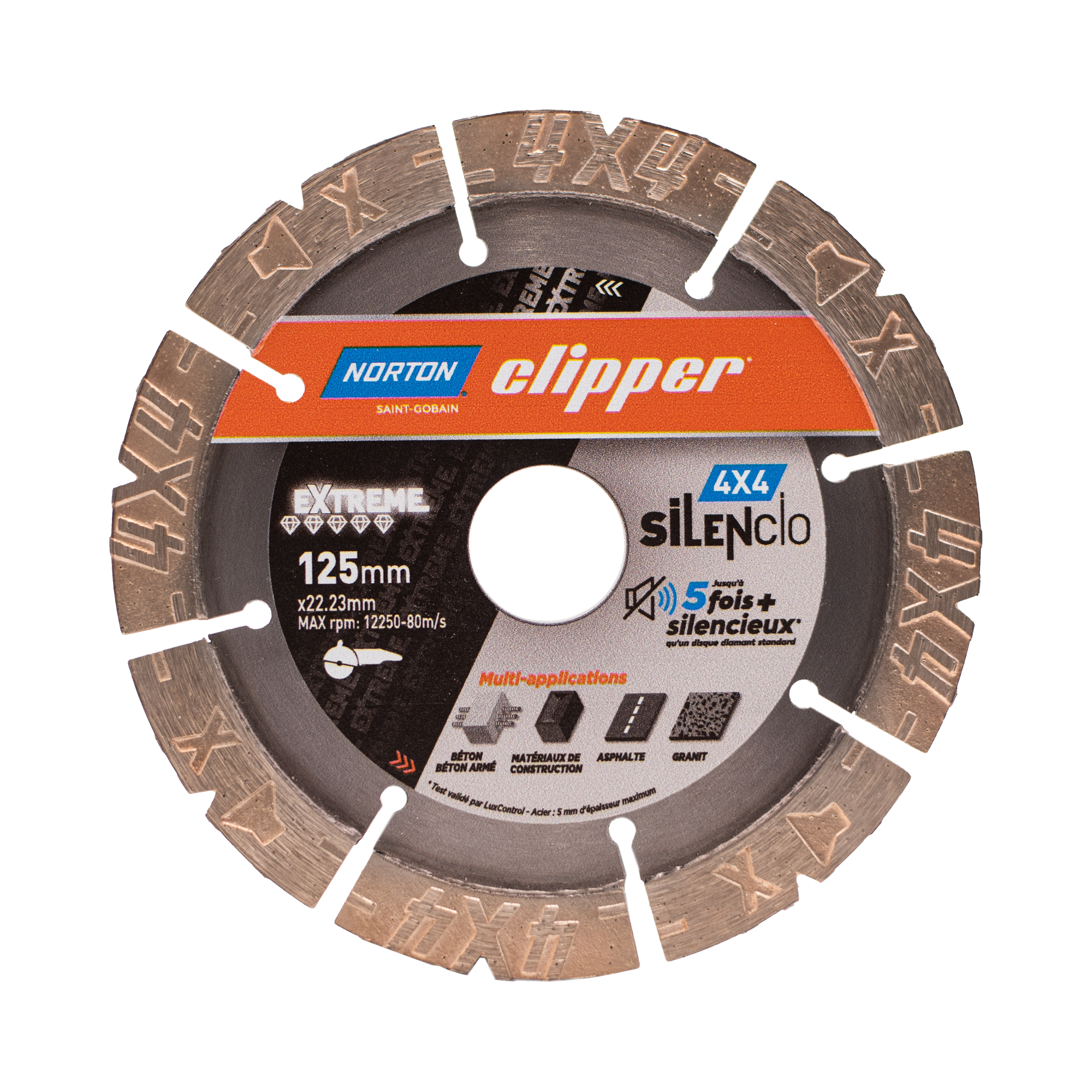 Disque diamant Norton EXTREME 4X4 SILENCIO 125x22,23 - 70184609638