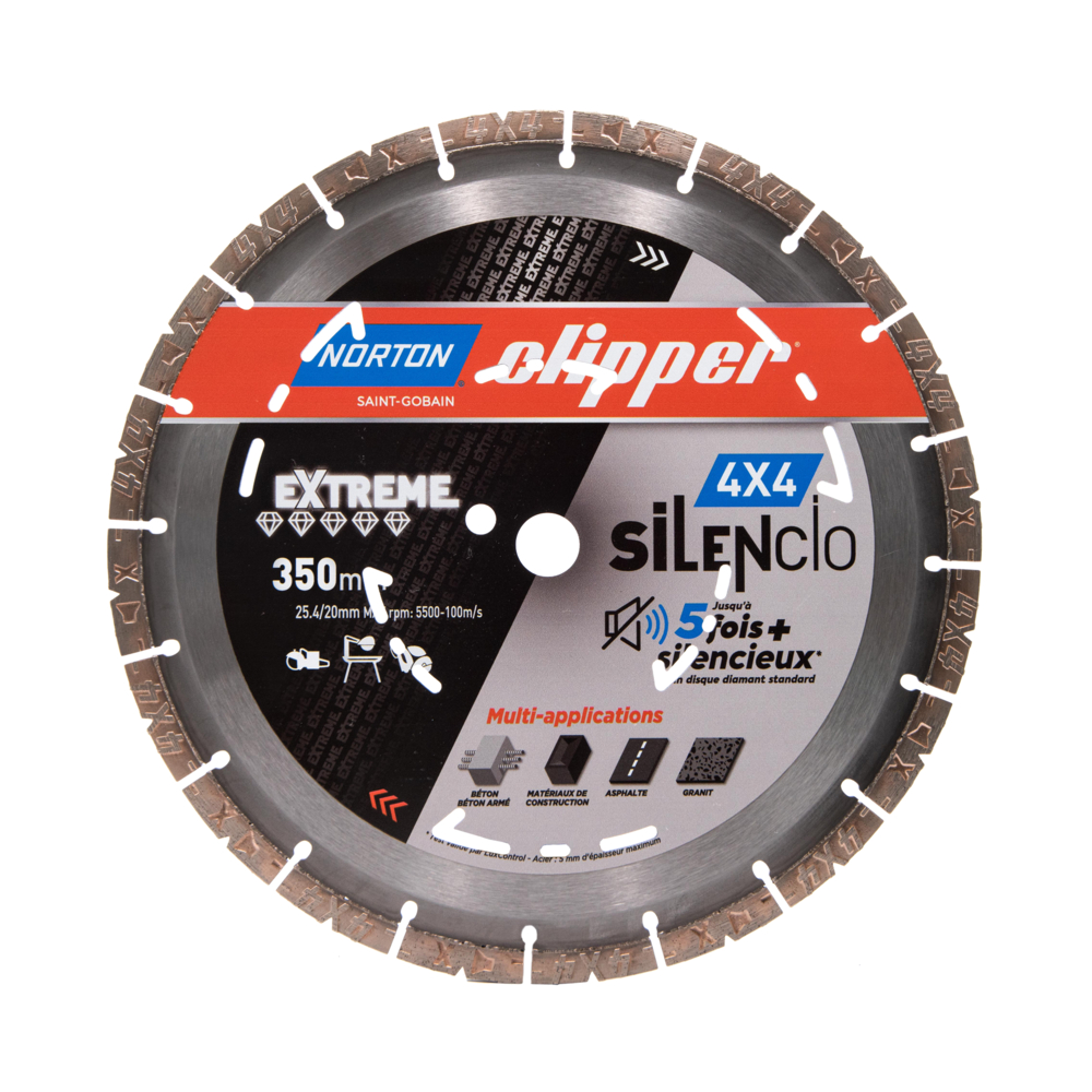 Disque diamant Norton EXTREME 4X4 SILENCIO 350x25.4/20 - 70184609645