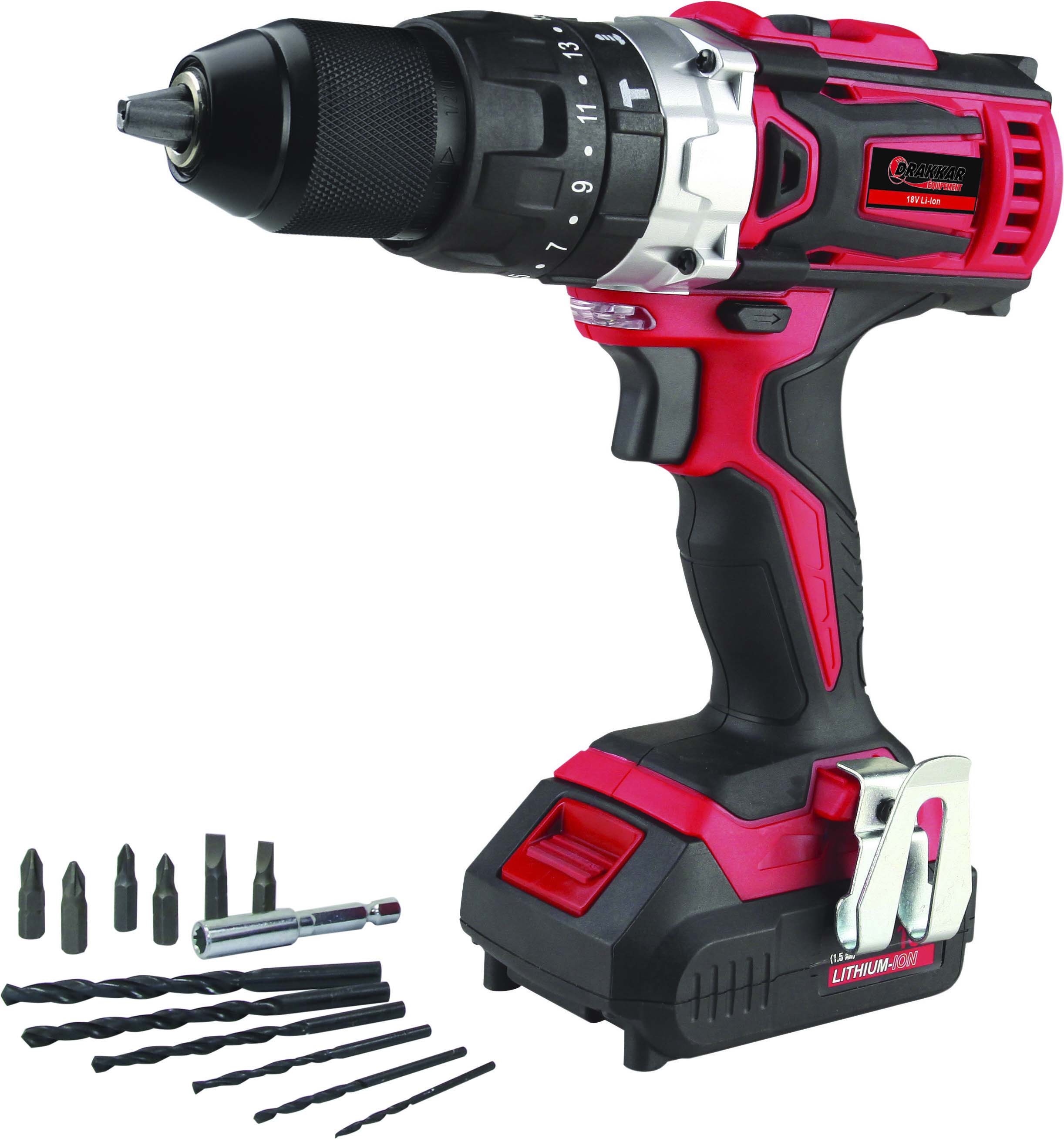 Perceuse visseuse sans fil 18v 4ah DRAKKAR EQUIPEMENT - 06773