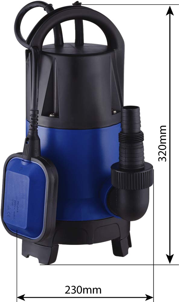 Pompe à eau immergée automatique pvc 230v 550w avec flotteur SODIGREEN - 08178