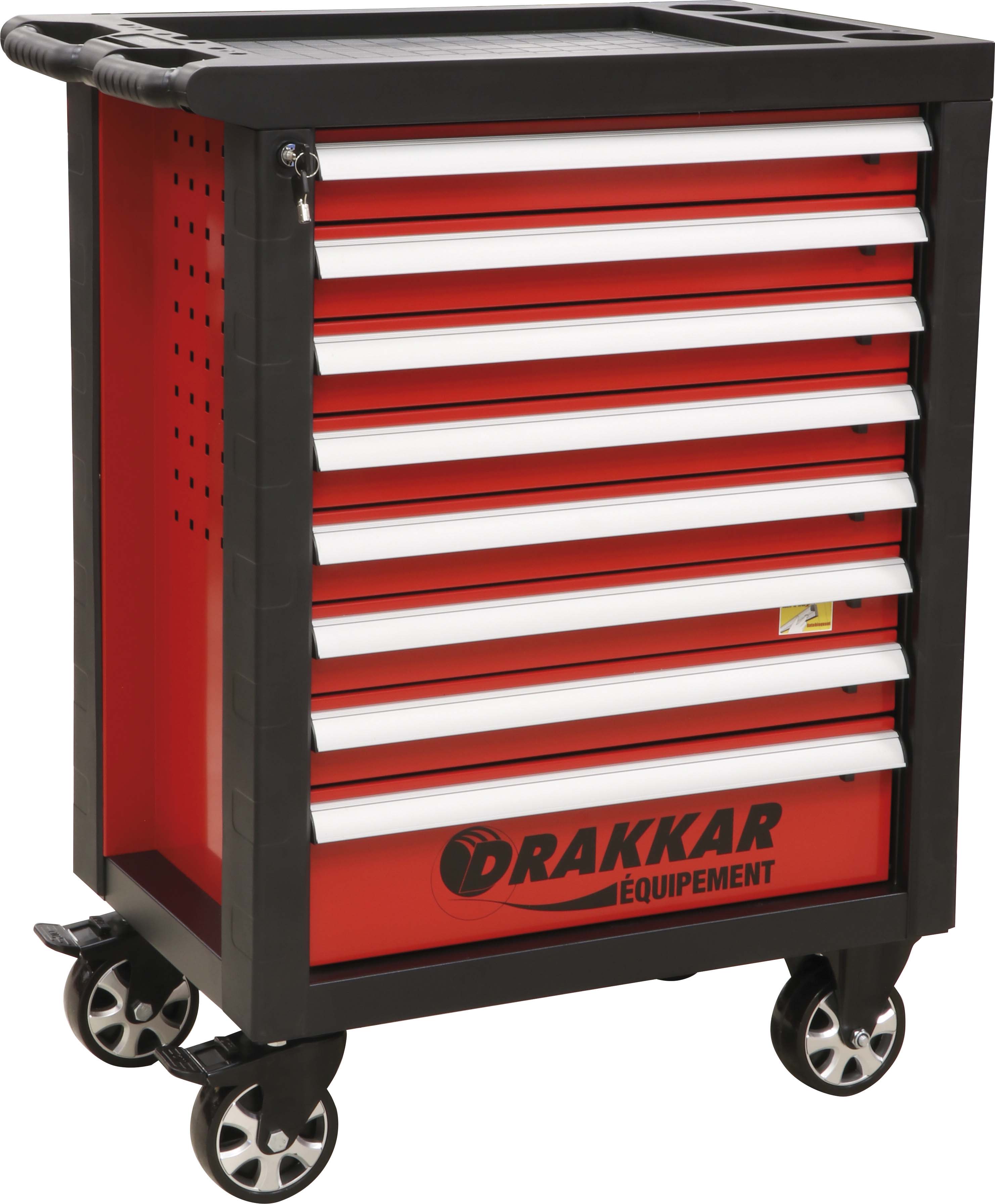 Servante 8 tiroirs rouge (97cm) dt DRAKKAR EQUIPEMENT - 09203
