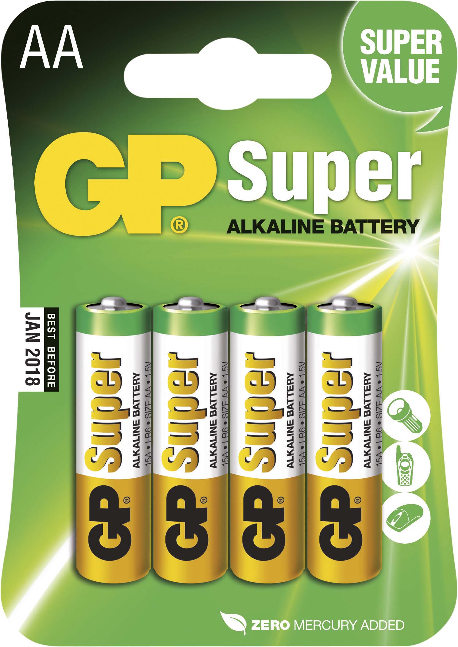 Blister 4 piles aa GOLDENPOWER - 02461