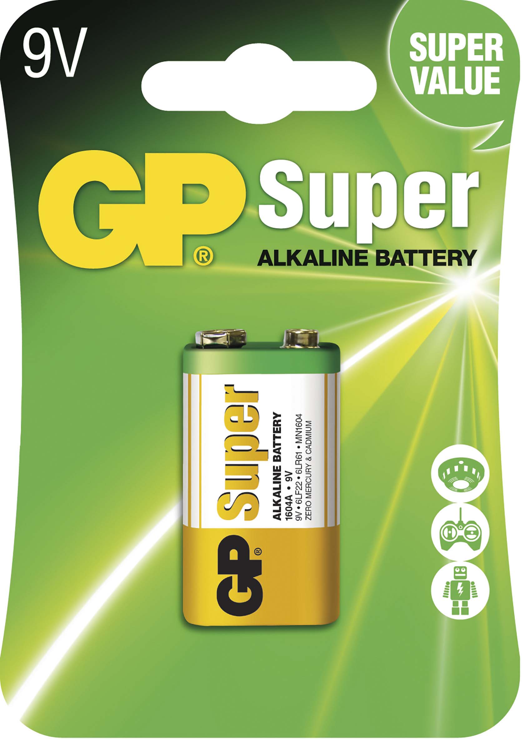 Blister 1 pile 9v GOLDENPOWER - 02464
